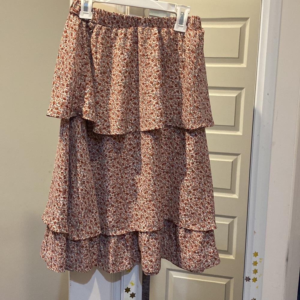 pink flower skirt size small